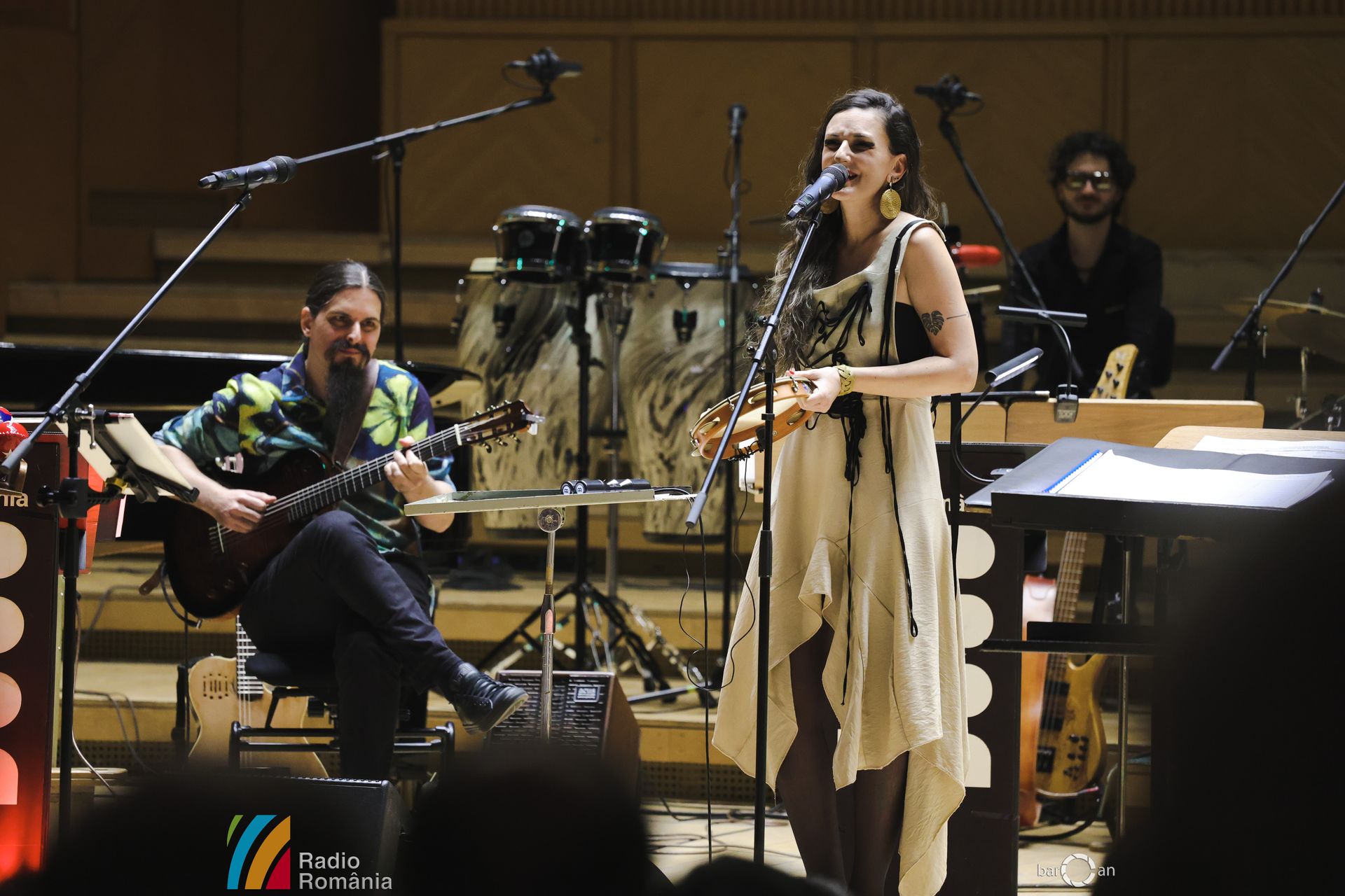 Mara Halunga performing in a concert hall